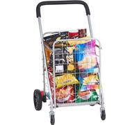 **Chariot de courses pliable 50 kg - Chariot de courses avec roues - Chariot de courses**