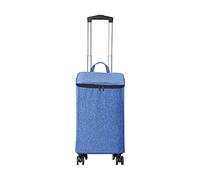 Chariot De Courses Pliable Avec 4 Roues Universel Pivotant Caddie Avec Sac Isotherme Manche Télescopique Sac À Roulettes Étanche Pousser Tirer Main Camion 30L Pour Supermarché Pique-Nique (Gris Bleu)