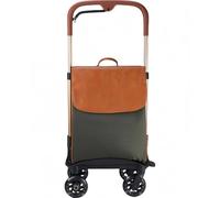 Chariot de Courses Pliable avec poignée télescopique réglable. Ce Chariot Pliable facilite Le Transport et est idéal pour Faire Les Courses, jardiner et Camper.