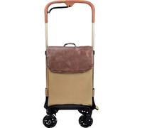 Chariot de courses pliable avec poignée télescopique réglable, chariot d'épicerie pliable pour un transport facile, chariot utilitaire pour le shopping, le jardin et le camping (A)