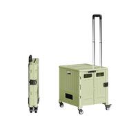 Chariot de courses pliable avec roues pivotantes, poignée d'adaptation, léger, facile à transporter et idéal pour les courses et les activités de plein air