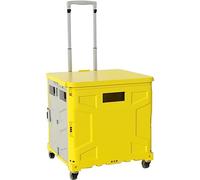 Chariot de courses pliable avec roulettes, chariot universel portable pour l'extérieur, chariot de camping de grande capacité avec couvercle