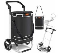 Chariot de Courses Pliable avec Une capacité de 56 litres et Une Charge maximale de 50 kg