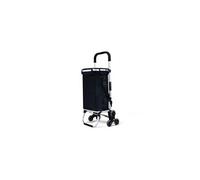 Vounot Chariot de courses 6 roues aluminium – 3 en 1, compartiment isotherme imperméable, 58 L noir
