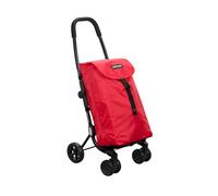 Chariot de Courses Pliable Playmarket Go Four, Quatre Roues, Couleur Rouge