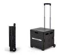 Chariot de courses pliable portable de grande capacité - Diable en alliage d'aluminium de 65 L avec roues silencieuses, chariot compact multi-usage, design pliable intégré, violet