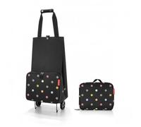 Chariot de courses pliable - REISENTHEL - DOTS - 30 L - Polyester déperlant - Pliable en 3 - 2 roulettes silencieuses