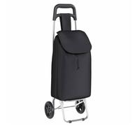 Chariot de courses pliable - vidaXL - 35x28x92 cm - Noir - Tissu Oxford - Résistant à l'eau - Poids maximal 30 kg