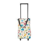Chariot de courses pour aliments - 45 x 30 x 37 cm Grand sac de transport pliable, tissu Oxford imperméable, chariot à roulettes universel | Achats de marché, camping, pêche, rangement I