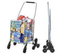 Chariot de Courses pour Escalier-Duoku- 45 L-avec Roues Pivotantes à 360°-Chariot Utilitaire pour Monter les Escaliers-avec Roues