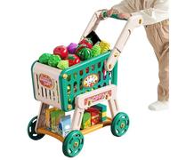 Chariot de Courses pour Tout-Petits | Jouet Caddie avec Cuisine pour ,Jouets Éducatifs avec Fruits Et Légumes pour Garçons Et Filles Jeux Interactifs Apprentissage Préscolaire