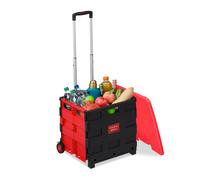 Chariot de courses poussette à roulettes 35 kg pliable caddie de marché léger