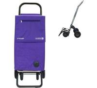 Chariot de courses Rolser 4 roues - Sbelta Mf 4.2 - Chariot de courses écologique et stable avec fonction pliante et poignée ergonomique
