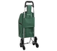 Chariot De Courses Vidaxl Avec Roue Escalier Vert 38 L