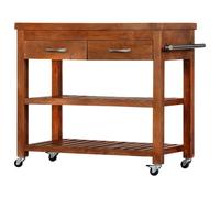Chariot De Cuisine 100x48x89 Cm Bois D'acacia Massif Vidaxl Vidaxl