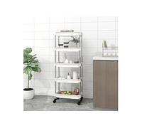 Chariot de Cuisine 5 Niveaux 40x22x128cm Fer et ABS Service Multicolore vidaXL