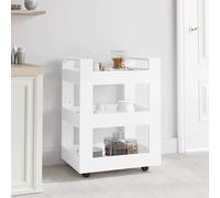 816816 vidaXL Chariot de cuisine Blanc 60x45x80 cm Bois d'ingénierie