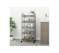 vidaXL Chariot de cuisine à 5 niveaux Gris 46x26x105 cm Fer 336330