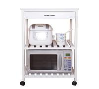 Chariot de cuisine à roulettes avec roues verrouillables, rangement pour micro-ondes, chariot de service polyvalent pour salle à manger et service à thé