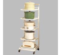 Chariot de cuisine avec 4 planches et 2 paniers pour rangement d'armoire, étagère de cuisine peu encombrante, solution de rangement pour garde-manger