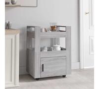 816830 vidaXL Chariot de cuisine Sonoma gris 60x45x80 cm Bois d'ingénierie