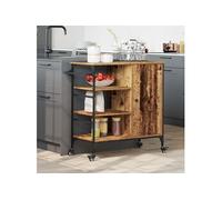 vidaXL Chariot de cuisine Bois ancien 87,5×38,5×84,5 cm – bois d'ingénierie