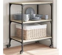 Chariot de cuisine chêne sonoma 60x41x76 cm bois d ingénierie Bois G