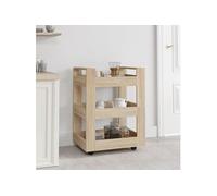 816819 vidaXL Chariot de cuisine Chêne sonoma 60x45x80 cm Bois d'ingénierie