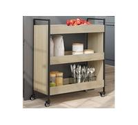 Chariot de cuisine chêne sonoma 70x30x82 cm bois d ingénierie