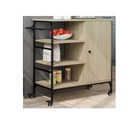 Chariot de cuisine chêne sonoma bois d ingénierie