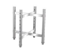 Chariot de cuisine en acier inoxydable - Chariot robuste pour les restaurants et la maison, finition argentée, taille compacte