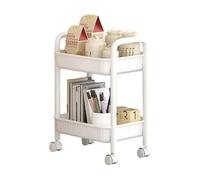 Chariot De Cuisine - Étagères De Rangement Étanches 560g Avec Roues | Chariott Pour Appareils Cuisinee Multifonctionnels À 2 Niveaux | Petit Chariot De Cuisine Roulant Blanc | Petite Étagère Pour La
