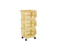 Chariot de cuisine - L 39,5 x l 30 x H 77 cm - Jaune