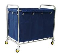 Chariot de cuisine mobile à roulettes, trieur de linge d'hôtel, chariot de lin avec poignée, service de chambre de hall, chariot de rouleau de chariot de rangement polyvalent