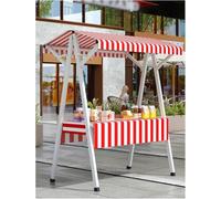 Chariot de cuisine mobile avec roulettes, étagères modulaires pour affichage extérieur de stand de fournisseur, prêt pour camion de nourriture