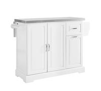 Chariot de cuisine pliable - SOBUY - Plan de travail rabattable - Rangement optimisé - 2 tiroirs