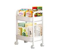 Chariot De Cuisine Roulant - Chariot De Rangement Étanche À 2 Niveaux Avec Roues | Chaeriot Utilitaire Ergonomique Antidérapant, Étagère De Rangement Pour Cuisine, Salle De Bains, Chambre À Coucher, G
