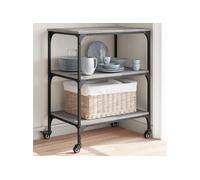 Chariot de cuisine sonoma gris 60x41x76 cm bois d ingénierie G