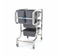 Chariot de débarassage 5 bacs inclus