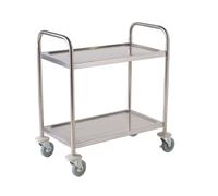 Chariot de débarrassage en inox 2 niveaux 810 x 455 x 855mm - Vogue