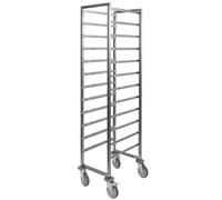 Chariot de Débarrassage GN 1/1 - 12 à 20 Niveaux - - Inox16 niveaux