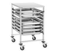 Chariot de dégagement - 7 x bacs GN 2/1 - plateaux