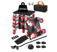 Chariot de Déménagement 4PCS-VEVOR-Déplace Meubles Lourds Capacité Charge 1575 kg 5 Roues Rotatives 360°