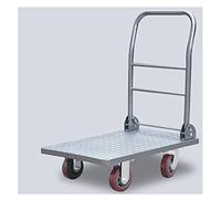 Chariot de déménagement plat robuste - Chariot à plateforme en acier avec roues pivotantes à 360° - Chariot pliable pour un transport facile dans les entrepôts et solutions de stockage