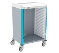 Chariot de distribution de médicaments NEOP Basic 600 x 400 - Hauteur 100 cm - Bleu