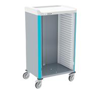 Chariot de distribution de médicaments NEOP Basic 600 x 400 - Hauteur 120 cm - Bleu