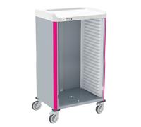 Chariot de distribution de médicaments NEOP Basic 600 x 400 - Hauteur 120 cm - Rose