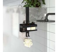 Chariot de douche Suspendu Noir mat Acier inoxydable brossé 304