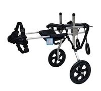 Chariot de fauteuil roulant en aluminium pour chien de mobilité en fauteuil roulant pour chien, accessoires de poussette pour chiens handicapés, voiture de rééducation pour promeneurs de chi