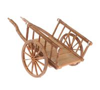 Chariot de ferme vieilli miniature à l'échelle 1/12 pour maisons de poupée avec fonction pour arrangement de scène de récolte Accessoires de maisons de poupées miniatures